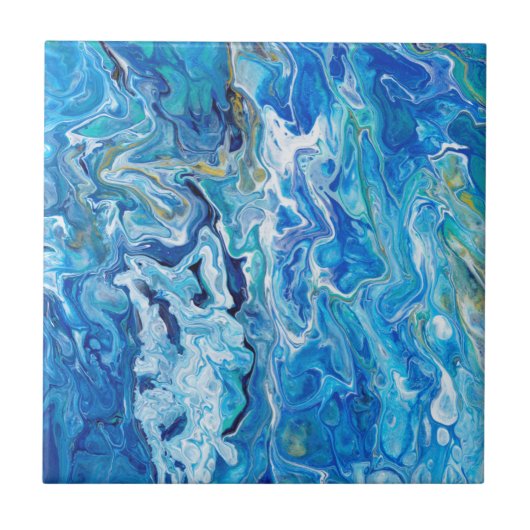 Elegant Crazy Lace Agate 6 - Ocean Blue Tegeltje (Voorkant)