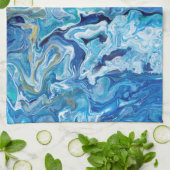 Elegant Crazy Lace Agate 6 - Ocean Blue Theedoek (Gevouwen)