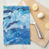 Elegant Crazy Lace Agate 6 - Ocean Blue Theedoek (Quarter Fold)