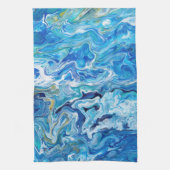 Elegant Crazy Lace Agate 6 - Ocean Blue Theedoek (Verticaal)