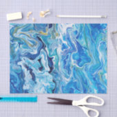 Elegant Crazy Lace Agate 6 - Ocean Blue Tissuepapier (Craft)