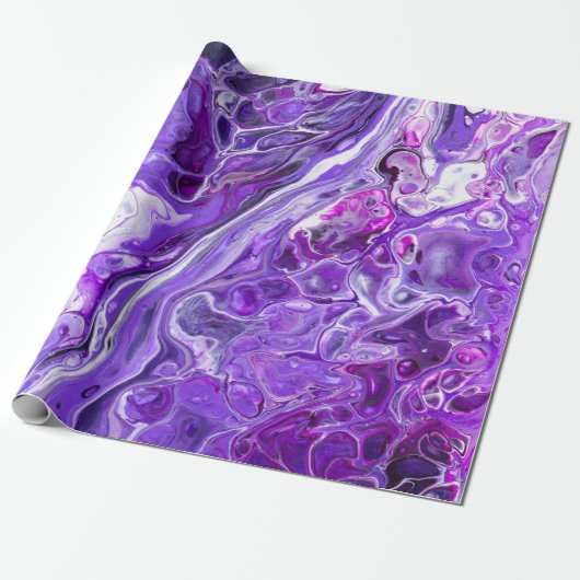Elegant Crazy Lace Agate 7 - Ultra Violet Paars Cadeaupapier (Uitgerold)