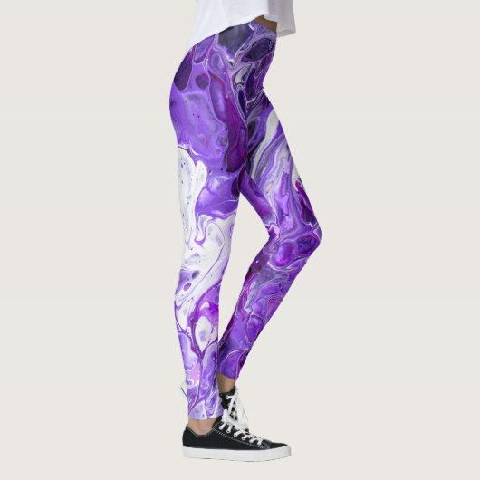 Elegant Crazy Lace Agate 7 - Ultra Violet Paars Leggings (Rechts)