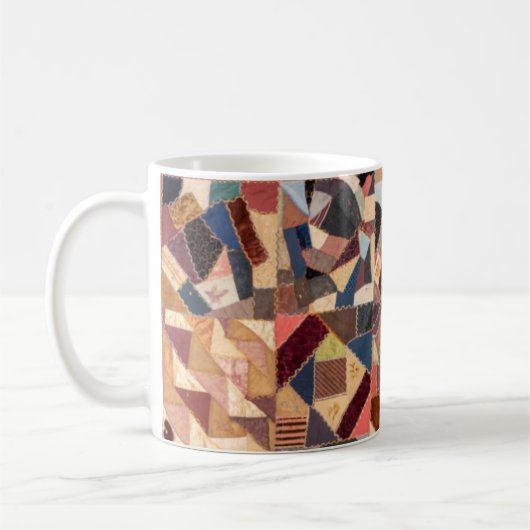 Elegant Crazy Patchwork Quilt Pattern Koffiemok (Links)