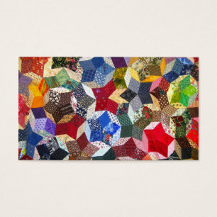 Elegant Crazy Quilt Pattern Sjabloon Visitekaartje