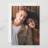 Elegant Cream and Brown Rustic Barn Photo Wedding Kaart (Achterkant)