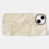 Elegant Cream and Gold Marble iPhone Case (Achterkant (horizontaal))