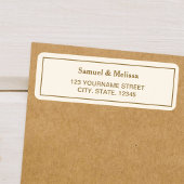 Elegant Cream and Gold Wedding Etiket