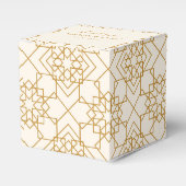 Elegant Cream and Gold Wedding Favor Box Bedankdoosjes (Voorkant Zijde)