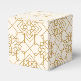 Elegant Cream and Gold Wedding Favor Box Bedankdoosjes