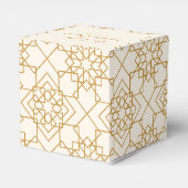 Elegant Cream and Gold Wedding Favor Box Bedankdoosjes (Achterkant)