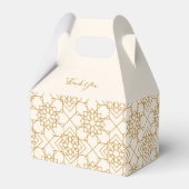 Elegant Cream and Gold Wedding Favor Box Bedankdoosjes (Achterkant)