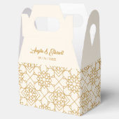 Elegant Cream and Gold Wedding Favor Box Bedankdoosjes (Geopend)