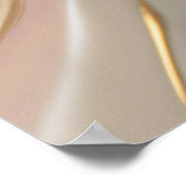 Elegant Cream and Red Fluid Art Poster (Hoek)