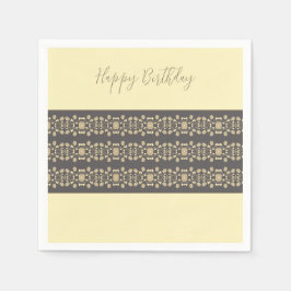 Elegant Cream and Taupe Servet