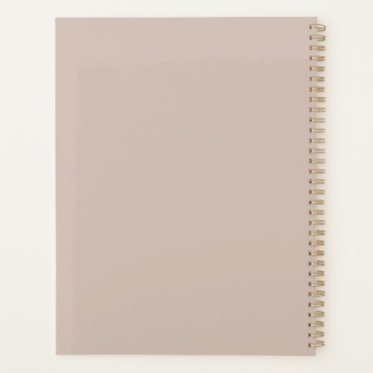Elegant Cream Bear Pattern Weekly Planner  (Achterkant)