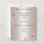 Elegant Cream Beige Pink Floral Birthday Kaart (Achterkant)