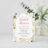 Elegant Cream Blush Roze Boho Vrijgezellenfeest Briefkaart (Staand voorkant)