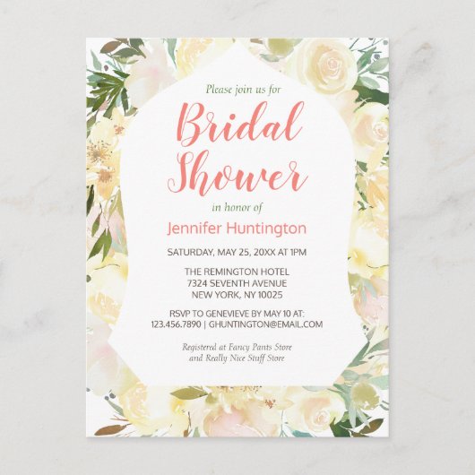 Elegant Cream Blush Roze Boho Vrijgezellenfeest Briefkaart (Voorkant)