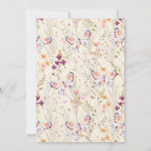 Elegant Cream Boho Wildflower Vrijgezellenfeest Kaart (Achterkant)