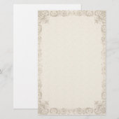   Elegant Cream briefpapier (Voorkant / Achterkant)