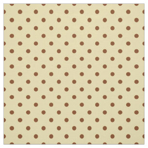 Elegant Cream Brown Spotty Polka Dot Pattern Stof