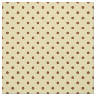 Elegant Cream Brown Spotty Polka Dot Pattern Stof