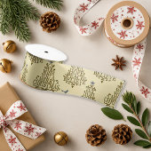Elegant Cream Christmas Typography Script Grosgrain Lint
