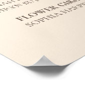 Elegant Cream Colored Wedding Party Poster (Hoek)