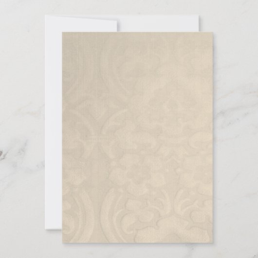 Elegant Cream Custom Wedding Invitation Kaart (Achterkant)
