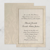 Elegant Cream Custom Wedding Invitation Kaart (Voorkant / Achterkant)
