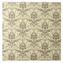 Elegant Cream en Tan Damask