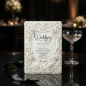 Elegant Cream Faux Sculpted Swans Wedding   Kaart