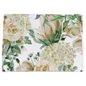 Elegant Cream Floral Botanical Wedding Groot Cadeauzakje (Voorkant)