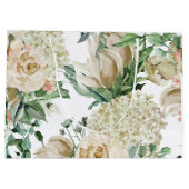 Elegant Cream Floral Botanical Wedding Groot Cadeauzakje (Achterkant)