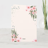 Elegant Cream Floral Wedding Invitation (Achterkant)