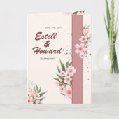 Elegant Cream Floral Wedding Invitation (Voorkant)