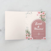 Elegant Cream Floral Wedding Invitation (Binnen)