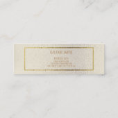 Elegant Cream Gold Afstuderen Profielnaam invoegen Contactkaartje (Achterkant)