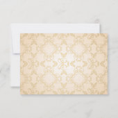 ELEGANT CREAM GOLD CUSTOM RSVP (Achterkant)