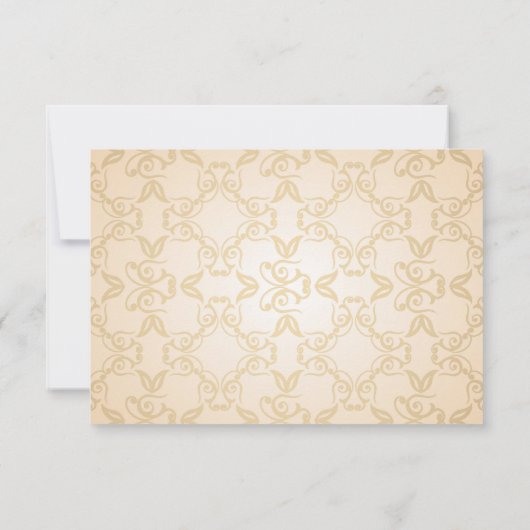 ELEGANT  CREAM GOLD CUSTOM RSVP (Achterkant)