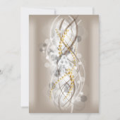 Elegant Cream Gold Diamond Jewel Party Lang Kaart (Voorkant)