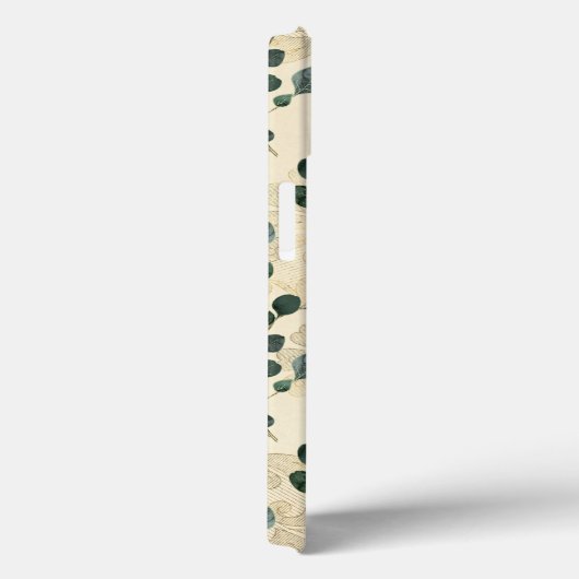 Elegant Cream Gold Whimsical Eucalyptus Greenery Case-Mate iPhone Case (Achterkant / Rechts)