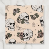 Elegant Cream Gothic Happy Halloween Gift Label (Achterkant)