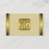 Elegant Cream & Goud Bord Standaard CPA Accountant Visitekaartje (Achterkant)