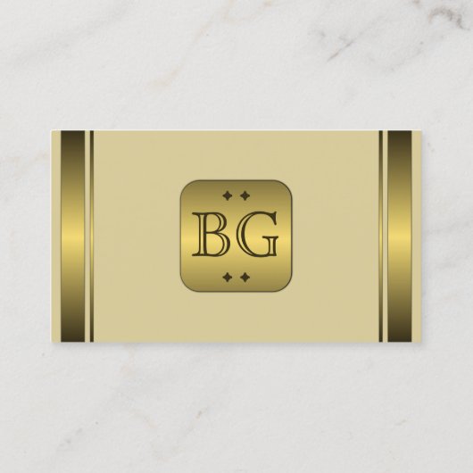 Elegant Cream & Goud Bord Standaard CPA Accountant Visitekaartje (Achterkant)