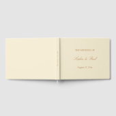 Elegant Cream Gouden Beige Bruiloft Gast Boek (Volledig)