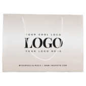 Elegant Cream Gradiënt Chic Custom Business Logo Groot Cadeauzakje (Achterkant)