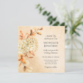Elegant Cream Hydrangea Floral Christelijk Wedding Kaart (Staand voorkant)