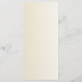 Elegant Cream Ivory and Gold Wedding Menu Card (Achterkant)